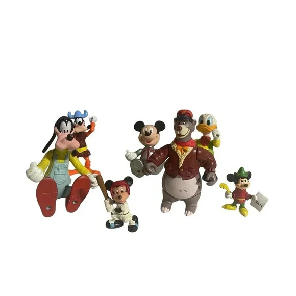 Vintage Playmate 1991 Disney Baloo Goofy Donald Duck Mickey Figure Lot Of 7 RARE - Picture 1 of 16